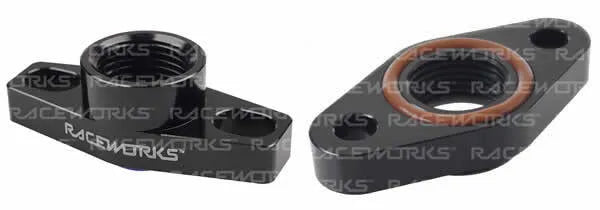 Raceworks TuRBo Drain Adapter An-10 Male Universal 38-44mm Slotted RWF-465-01BK