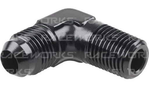 Raceworks An-8 Female Swivel To NPT Swivel 3/8In 90Deg RWF-623-08BK
