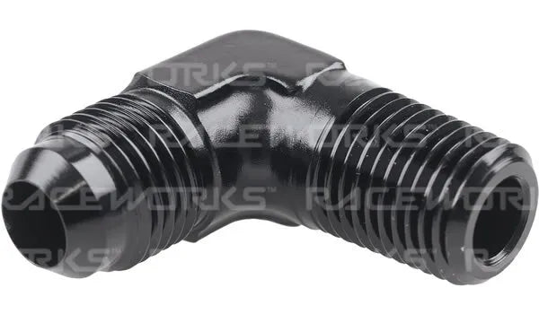 Raceworks An-8 Female Swivel To NPT Swivel 3/8In 90Deg RWF-623-08BK