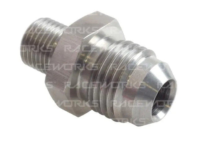 Raceworks Metric Male M10X1.0 To Male Flare An-6 Ss High Flow RWF-729-06SS