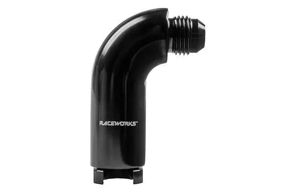 Raceworks An-6 To 3/8In All Billet Female Efi Quick Connect 90Deg RWF-803-06-06BK