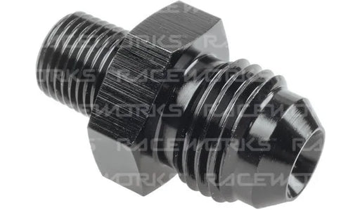 Raceworks An-10 Male Flare To NPT 3/8In Straight RWF-816-10-06BK