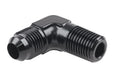 Raceworks An-6 Male Flare To NPT 3/8In 90Deg RWF-822-06-06BK