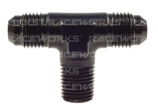 Raceworks Tee An-8 - 3/8InNPT On Branch RWF-825-08BK