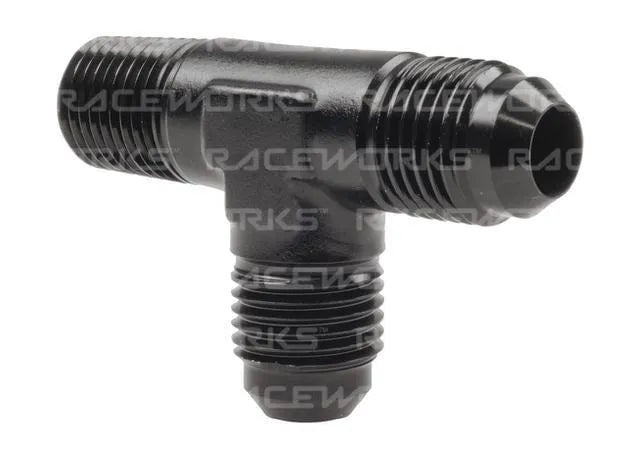 Raceworks Tee An-3 - 1/8'In NPT On Run RWF-826-03BK