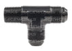 Raceworks Tee An-10 - 1/2InNPT On Run RWF-826-10BK
