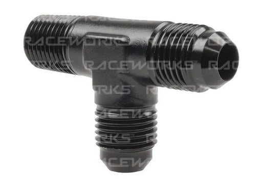Raceworks Tee An-16 - 1In NPT On Run RWF-826-16BK