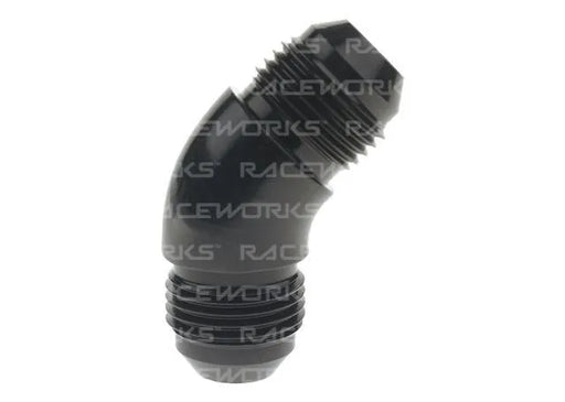Raceworks Male Flare Union An-3 45Deg RWF-827-03BK