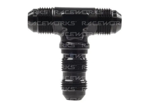 Raceworks An-10 Male Flare Bulkhead Tee RWF-834-10BK