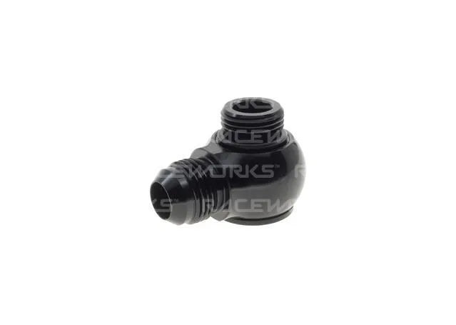 Raceworks Low Profile Banjo Adapter Male Flare An-8 To ORB An10 RWF-909-08-10BK