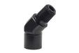 Raceworks 3/8In NPT 45Deg Female-Male Elbow RWF-915-06BK