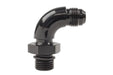 Raceworks An-8 90Deg ORB To Male Flare Adapter RWF-922-08BK