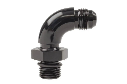 Raceworks An-8 90Deg ORB To Male Flare Adapter RWF-922-08BK