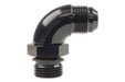Raceworks An-12 90Deg ORB To Male Flare Adapter RWF-922-12BK