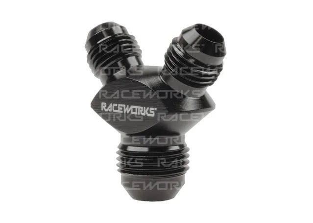 Raceworks Y Block Male Flare An Thread 1 X An-4 To 2 X An-3 RWF-930-04-03BK