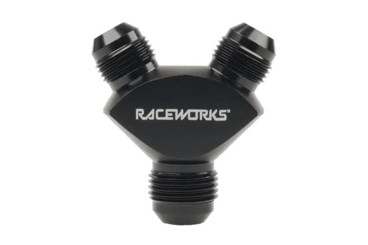 Raceworks Y Block Male Flare An Thread 1 X An-6 To 2 X An-4 RWF-930-06-04BK