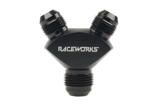 Raceworks Y Block Male Flare An Thread 1 X An-8 To 2 X An-6 RWF-930-08-06BK