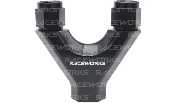 Raceworks Y Block 2X Female An-6 Swivels 1X An-8 ORB RWF-939-06-08BK