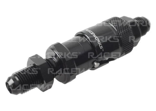 Raceworks Aluminium Quick Release An-6 With Bulkhead RWF-QR103-06VBK