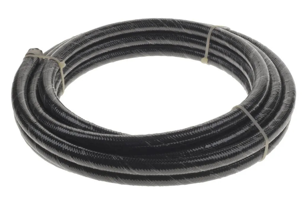 Raceworks Black Ss Braided Cutter E85 Hose An-16 5 Metres RWH-140-16-5M