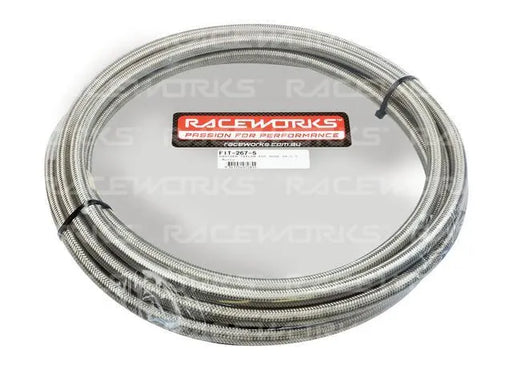 Raceworks Ss Braided Ptfe E85 Hose An-8 30 Metres RWH-200-08-30M