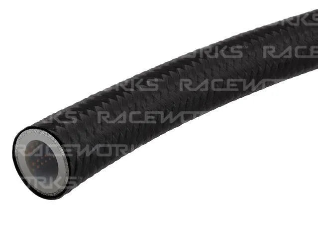 Raceworks Black Nylon Braided Ptfe E85 Hose An-8 10 Metres RWH-240-08-10M