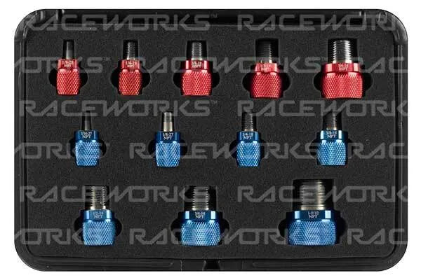 Raceworks Rw Bspt/NPT Tapered Thread Identification Kit 12Pce RWT-021