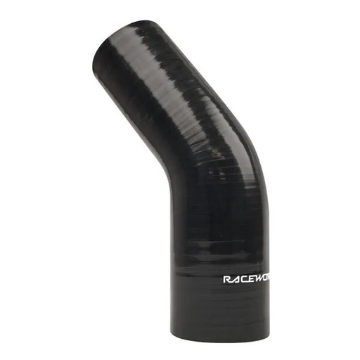 Raceworks 45Deg Reducer 2.50-3.00In (63-76mm) Black SHE-045-250300BK