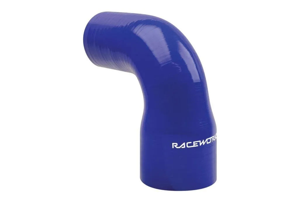 Raceworks 90Deg Reducer 3.50-3.75In (89-95mm) Blue SHE-090-350375BE