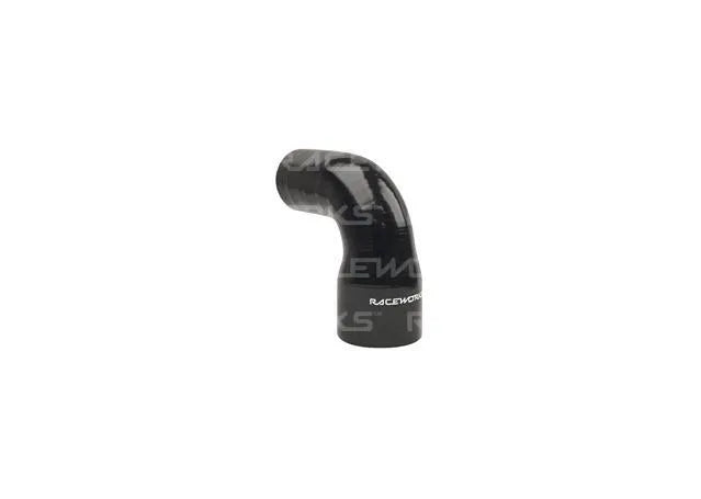 Raceworks 90Deg Reducer 3.50-3.75In (89-95mm) Black SHE-090-350375BK