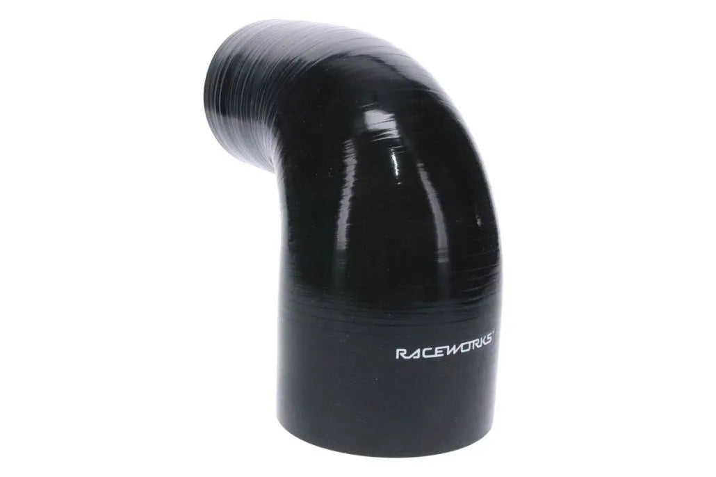 Raceworks 90Deg Reducer 3.75-4.00In (95-102mm) Black SHE-090-375400BK