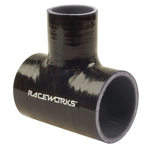 Raceworks Hose Tee 3.00In Id1.50In Spout Black SHT-300150BK