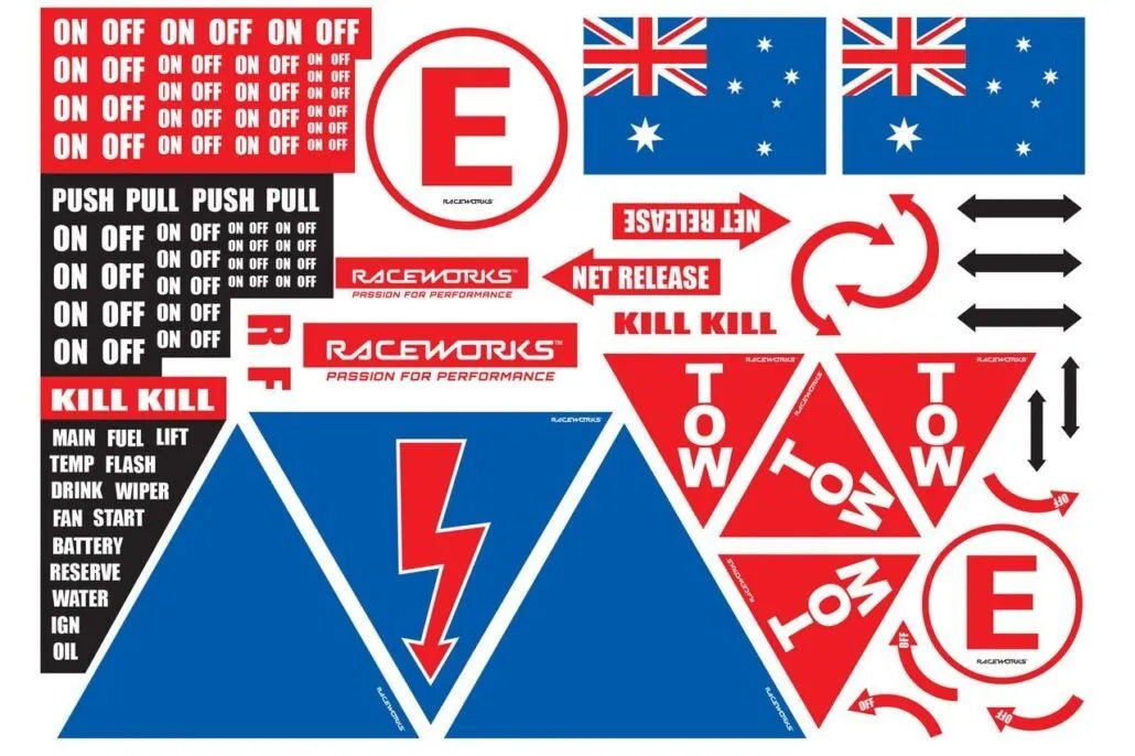 Raceworks Msa Approved Decal Sheet VPR-022