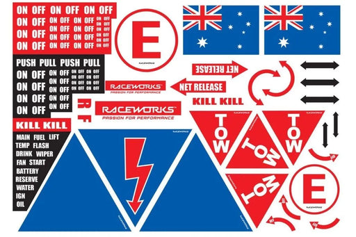 Raceworks Msa Approved Decal Sheet VPR-022