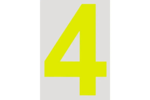 Raceworks 15Cm Day Glo Number 4 Cams Approved VPR-025-4