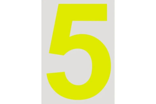 Raceworks 15Cm Day Glo Number 5 Cams Approved VPR-025-5