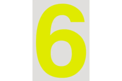 Raceworks 15Cm Day Glo Number 6 Cams Approved VPR-025-6