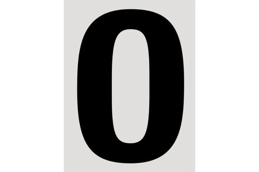 Raceworks 28Cm Black Number 0 Cams Approved VPR-026-0