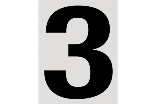 Raceworks 28Cm Black Number 3 Cams Approved VPR-026-3