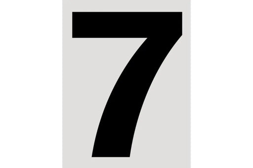 Raceworks 28Cm Black Number 7 Cams Approved VPR-026-7