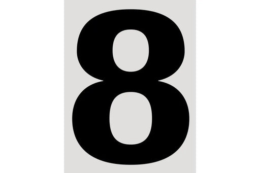 Raceworks 28Cm Black Number 8 Cams Approved VPR-026-8