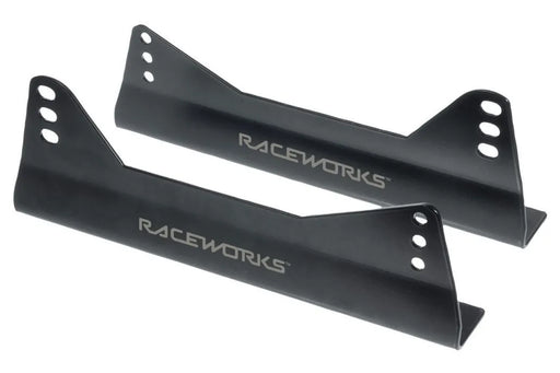 Raceworks 125mm Black CaRBon Steel Seat Mounts Pair Fia Approved VPR-051