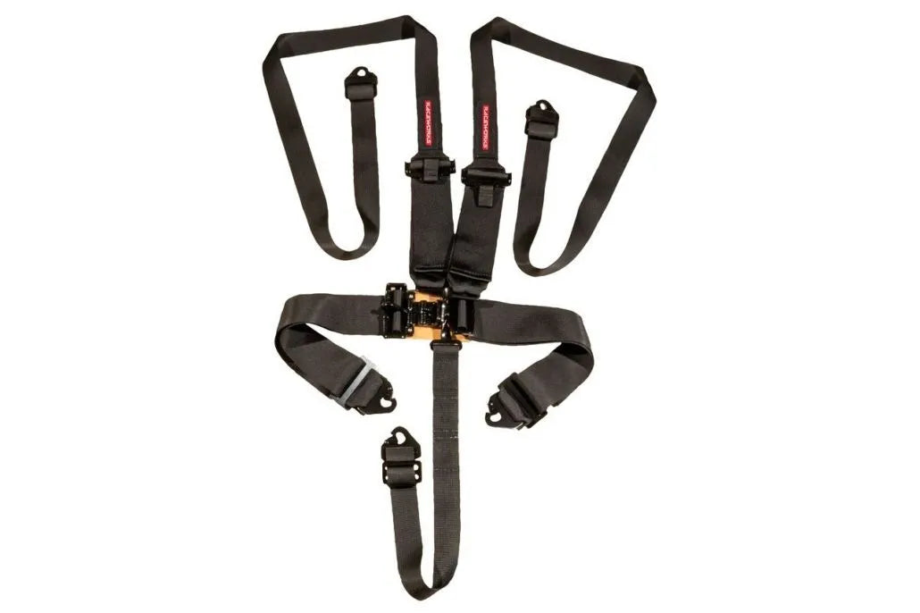 Raceworks Black 5Point Sfi Latch & Link Harness, Hans 2-3In Belts, Snap Hook Ends VPR-110BK