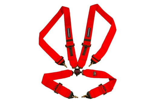 Raceworks Red 4Point Fia Cam Lock Harness, 3In Belts, Snap Hook Ends VPR-120RD
