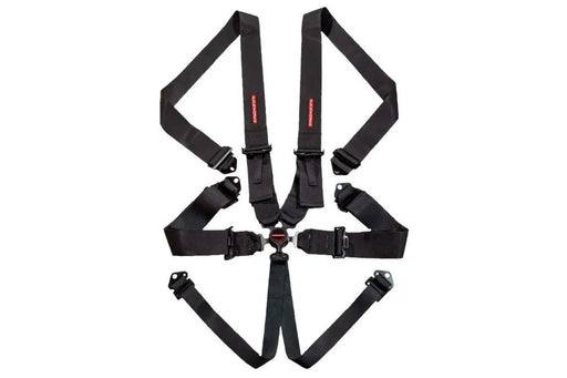 Raceworks Black 6Point Sfi Cam Lock Harness, 3In Belts, Bolt In Ends VPR-130BK