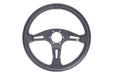 Raceworks 350mm Leather Steering Wheel Flat With Yellow Stitching VPR-194YL
