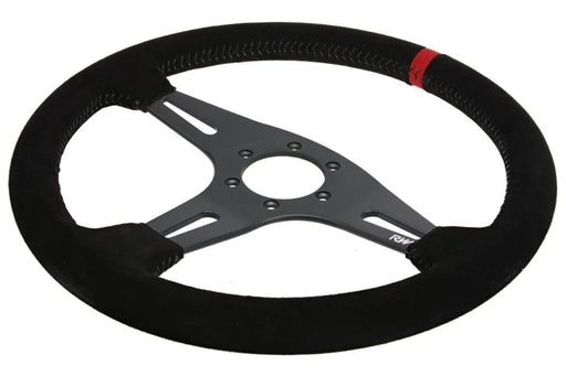 Raceworks 350mm Suede Steering Wheel Flat With Black Stitching VPR-195BK