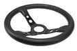 Raceworks 350mm Leather Steering Wheel Dished With Grey Stitching VPR-196GY