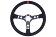 Raceworks 350mm Suede Steering Wheel Dished With Grey Stitching VPR-197GY