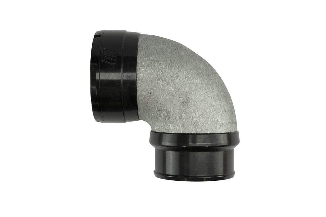 Turbosmart LockSleeve Turbo Adapter Compressor Outlet 2.50" to 90 Elbow Hose Barb 2.50"